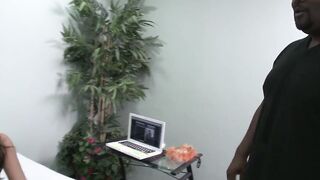 Natural hooters Victoria Lawson gets nailed into the office