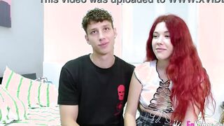 She gets the 'hood Cutie with her BABE EXHIBITIONISM!! Red Haired teenage goddess