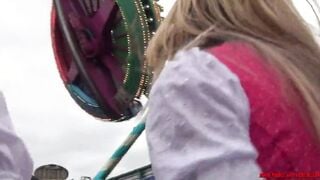 Pornocasting auf dem Oktoberfest mit Franzi - Outdoors blasen mit Spermawalk - Aische Pervers