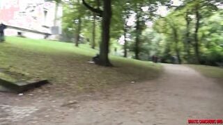 Pornocasting auf dem Oktoberfest mit Franzi - Outdoors blasen mit Spermawalk - Aische Pervers