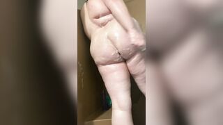 Young bbw loses anal virginity to vibrator into shower