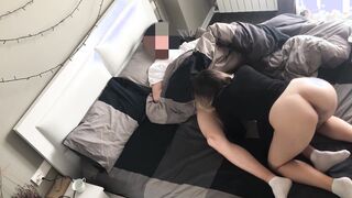 The maid blown a cock and straddled her boss