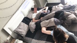 The maid blown a cock and straddled her boss
