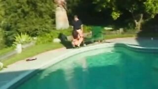 Dark Haired fucking stud on lawn