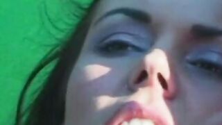 Dark Haired fucking stud on lawn