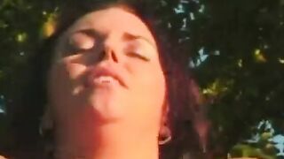 Dark Haired fucking stud on lawn