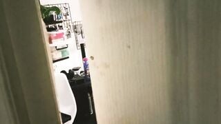 watching my sister into law masturbating and inside a g-string through the door