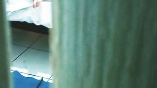 watching my sister into law masturbating and inside a g-string through the door