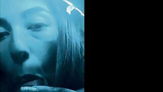 AMAZINGLY HOT BLONDE WITH A LONG BOOTY GETS THE CUM ON HER FACE AND OFFER ME A