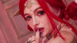 The Witcher. Triss filled cum twat Leah Meow