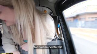 Fake Taxi American Blonde Shows Boobs Through Hatch Before Doggy Style Sex and Facial