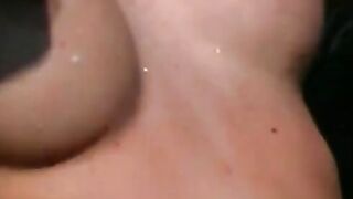 Girlfriends with voluptuous breasts have passionate dyke sex outdoor