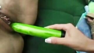 Sex dildo enjoying lesbians love to play with sex toys and lick each others' snatch