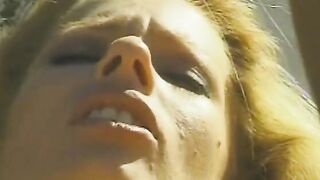 babe sluts on cunt with mouth action on the lawn chair