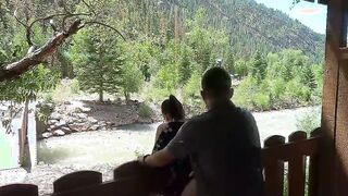 Outdoors Doggy Sex on Hotel Balcony
