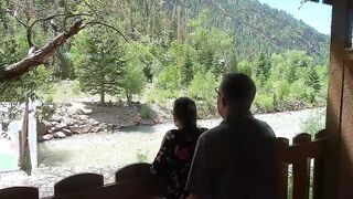 Outdoors Doggy Sex on Hotel Balcony