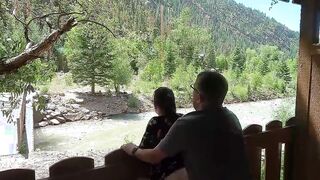 Outdoors Doggy Sex on Hotel Balcony