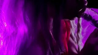 close up transparent toy sucking off. Hottie blonde tries her new dildo and her holes - march