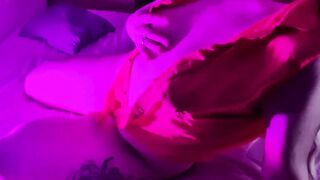 close up transparent toy sucking off. Hottie blonde tries her new dildo and her holes - march