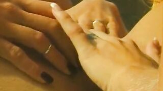 Lesbo 18 year old having fun with sex toys and pussies outside