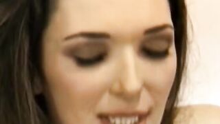 Hot dark haired riding a rough thick dick with her tight soak twat