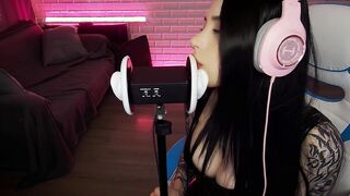 ASMR INCREDIBLE BEAUTY EAR LICKING. HONEY HAZE