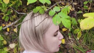 Walking with my stepsister inside the forest park. Sex blog, Live scene. - pov
