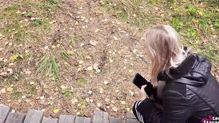 Walking with my stepsister inside the forest park. Sex blog, Live scene. - pov