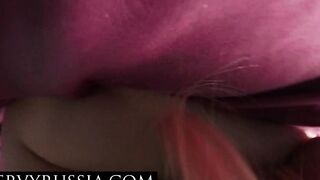 PERVYRUSSIA - DOUBLE PENETRATION HOT BLONDE FUCK INTO VOLUPTUOUS BUTT PENIS SEX TOY - pov
