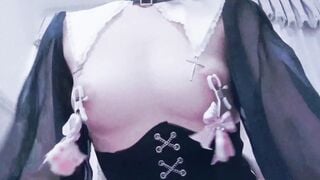 [Rheinphil]修女乘騎矽膠怪獸陰莖