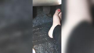 Bombshell legs drive the vehicle by pressing the pedals