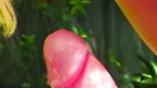Bae blonde bimbos offer oral sex, takes a rough penis and facial outside