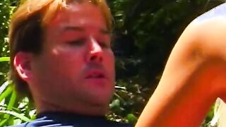 Bae blonde bimbos offer oral sex, takes a rough penis and facial outside