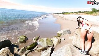German slender Cougar pick up for beach outdoors sexdate