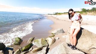 German slender Cougar pick up for beach outdoors sexdate
