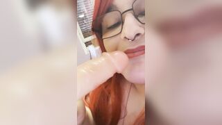 Simulation with a fake oral sex