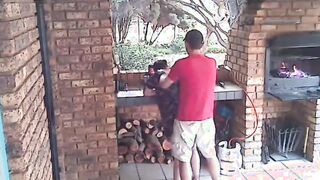 Cheating skank fiance caught on cc tv
