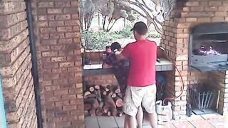 Cheating skank fiance caught on cc tv