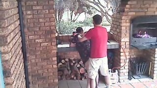 Cheating skank fiance caught on cc tv