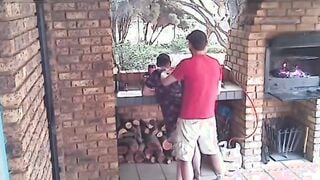 Cheating skank fiance caught on cc tv