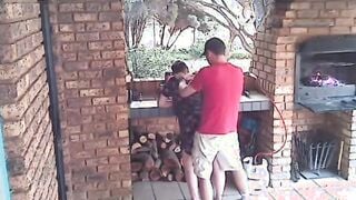 Cheating skank fiance caught on cc tv