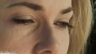 Slutty young Women inside heels suck and takes dick outside