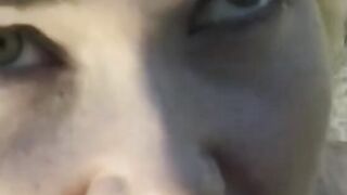 Slutty young Women inside heels suck and takes dick outside