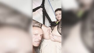 having fun inside the sex swing