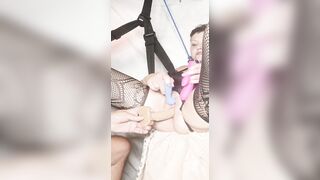 having fun inside the sex swing