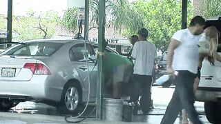 blond bikini teenagers sexy picked up at petrol station