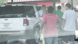blond bikini teenagers sexy picked up at petrol station