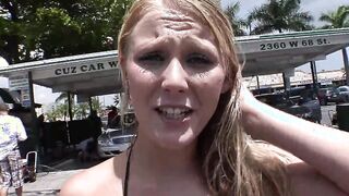 blond bikini teenagers sexy picked up at petrol station