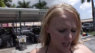 blond bikini teenagers sexy picked up at petrol station