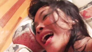 Tight butt Thai bitch fuck from the back with authority